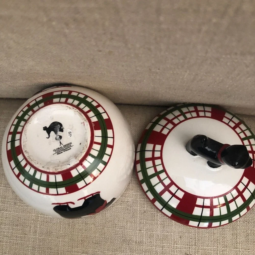 Global Design Connections Schnauzer Salt/Pepper Shakers Butter/Sugar Container